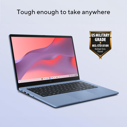ASUS Chromebook CX14 Laptop, 14" Full HD NanoEdge Display, Intel Celeron N4500 Processor, 64GB eMMC, 4GB RAM, ChromeOS, Fabric Blue, CX1405CKA-AS01-CB - PuriLite