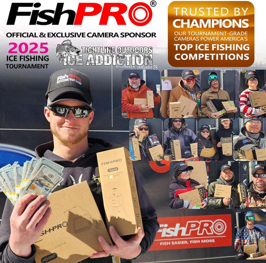 [FishPRO® 2026 Upgrade] NO.1 HD 1080P Underwater Fishing Camera 7''IPS - w/10,000mAh (Easy To Use) Ice Fishing Camera Underwater, Fish Finder Camera for Ice Lake Boat Fishing w/USB-C, LED+IR, 25m/82ft - PuriLite