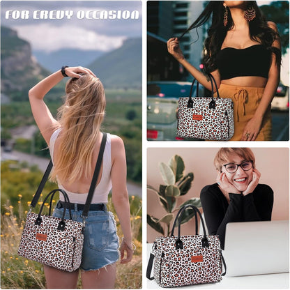 Lunch Bag for Women, Insulated Lunch Box for Work, Large Leakproof Cooler Purse with Side Pockets & Removable Shoulder Strap Women's Lunch Tote Bag for Picnic Work Beach Cute Lunch Bags (Heart) - PuriLite
