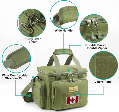 HSHRISH Tactical Large Lunch Bag for Men,Leakproof Insulated Lunch Box, Durable Soft Cooler Bag with Shoulder Strap Lunch Pail for Work Shifts Outdoor - PuriLite