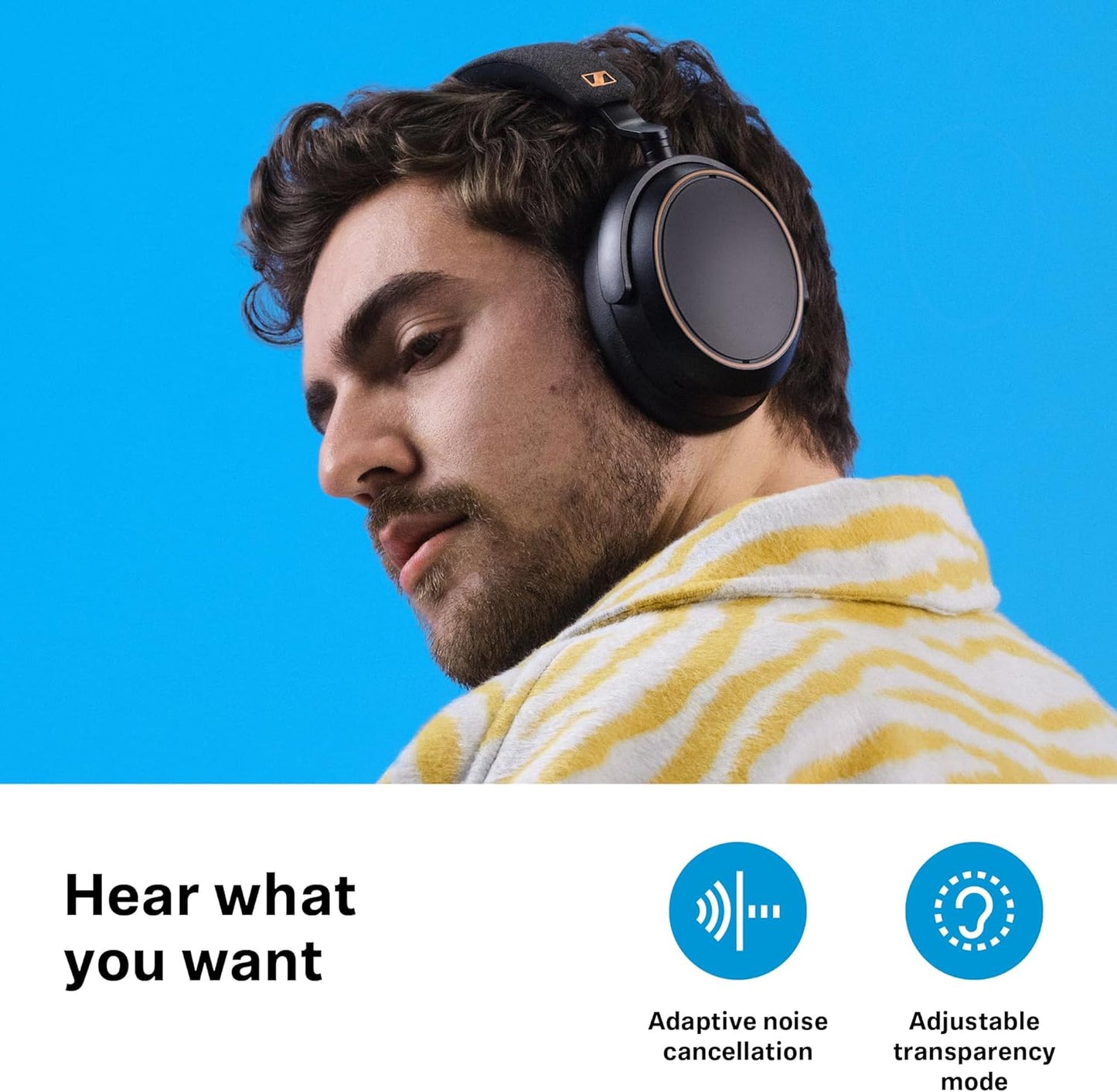Sennheiser Consumer Audio Momentum 4 Wireless Headphones - Bluetooth Headset for Crystal-Clear Calls with Adaptive Noise Cancellation, 60h Battery Life, Customizable Sound - Pride - PuriLite