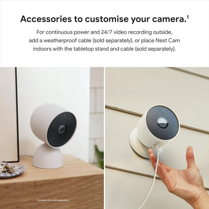 Google Nest Security Cam (Wired) - 2nd Generation - Snow - PuriLite