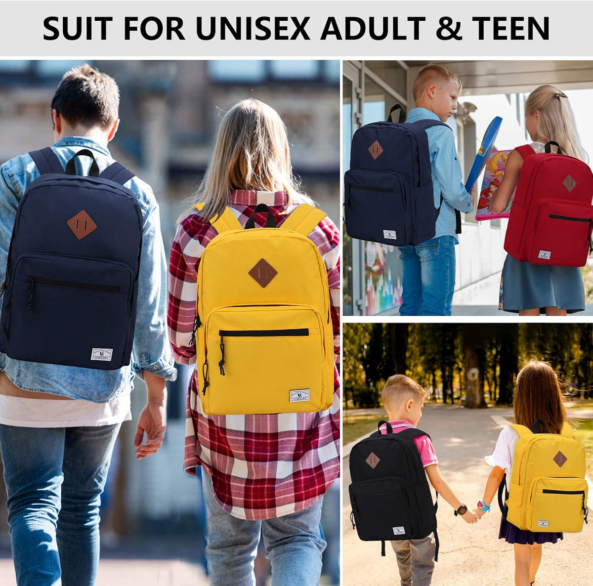 School Backpack for Kids,Lightweight Water Resistant Work Travel Backpack for Women Men Teens VONXURY - PuriLite