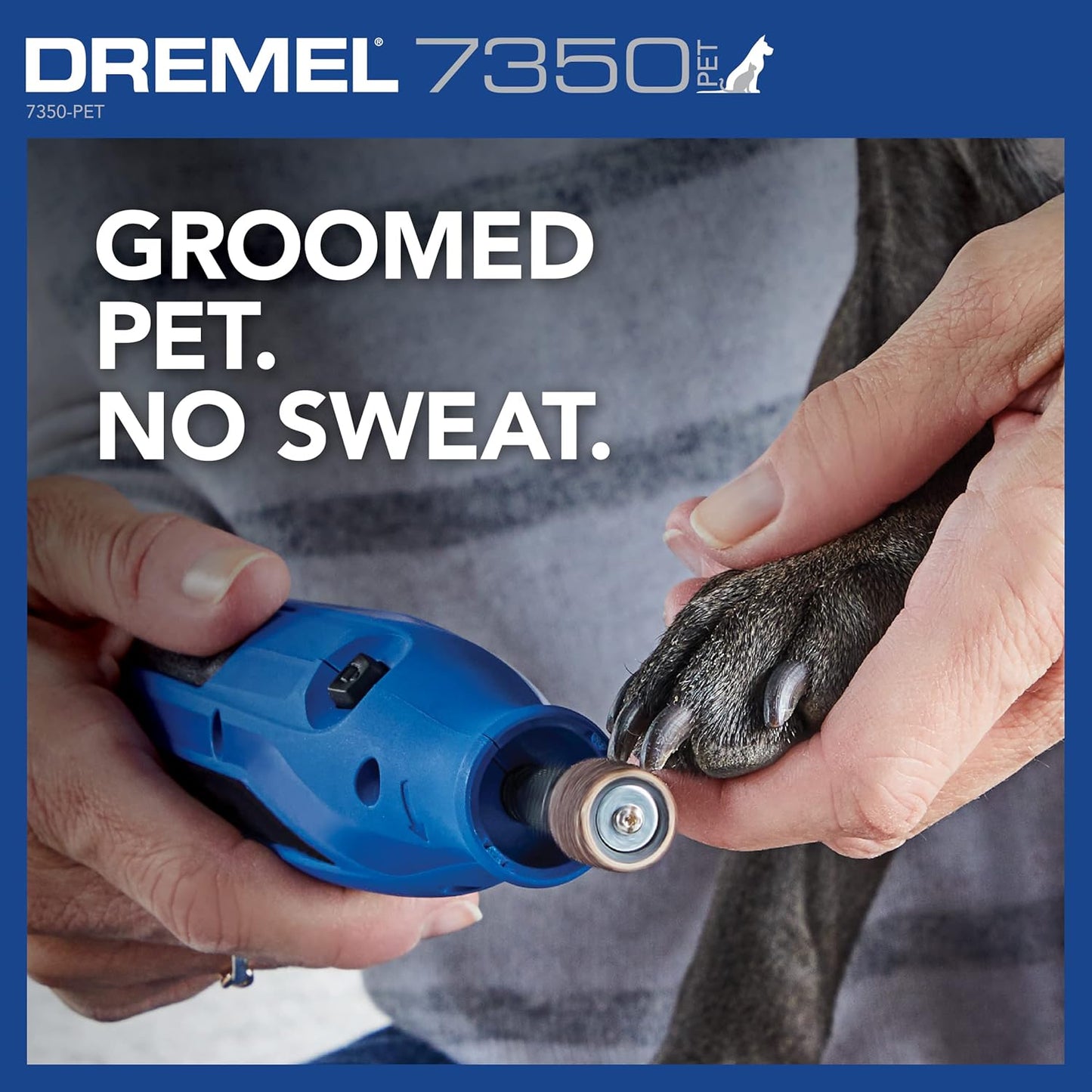 Dremel 7350-PET 4V Pet & Dog Nail Grinder, Easy-to-Use & Safe Nail Trimmer, Professional Pet Grooming Kit - Works on Large, Medium, Small Dogs & Cats - PuriLite