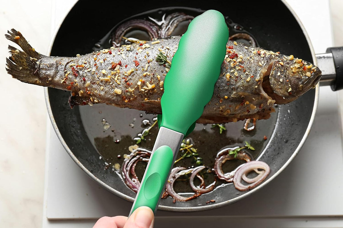 Purilite Select Silicone &amp; Stainless Steel Kitchen Tongs - PuriLite