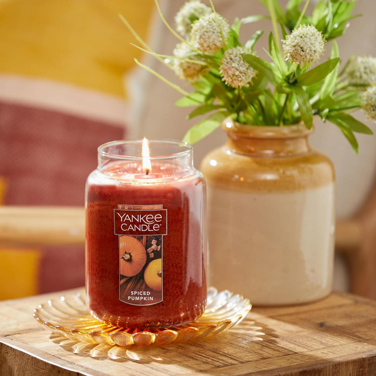 Yankee Candle Scented Candle, Sage & Citrus, Original Large Jar Candle, 110-150 Hours of Burn Time, 22 oz. - PuriLite