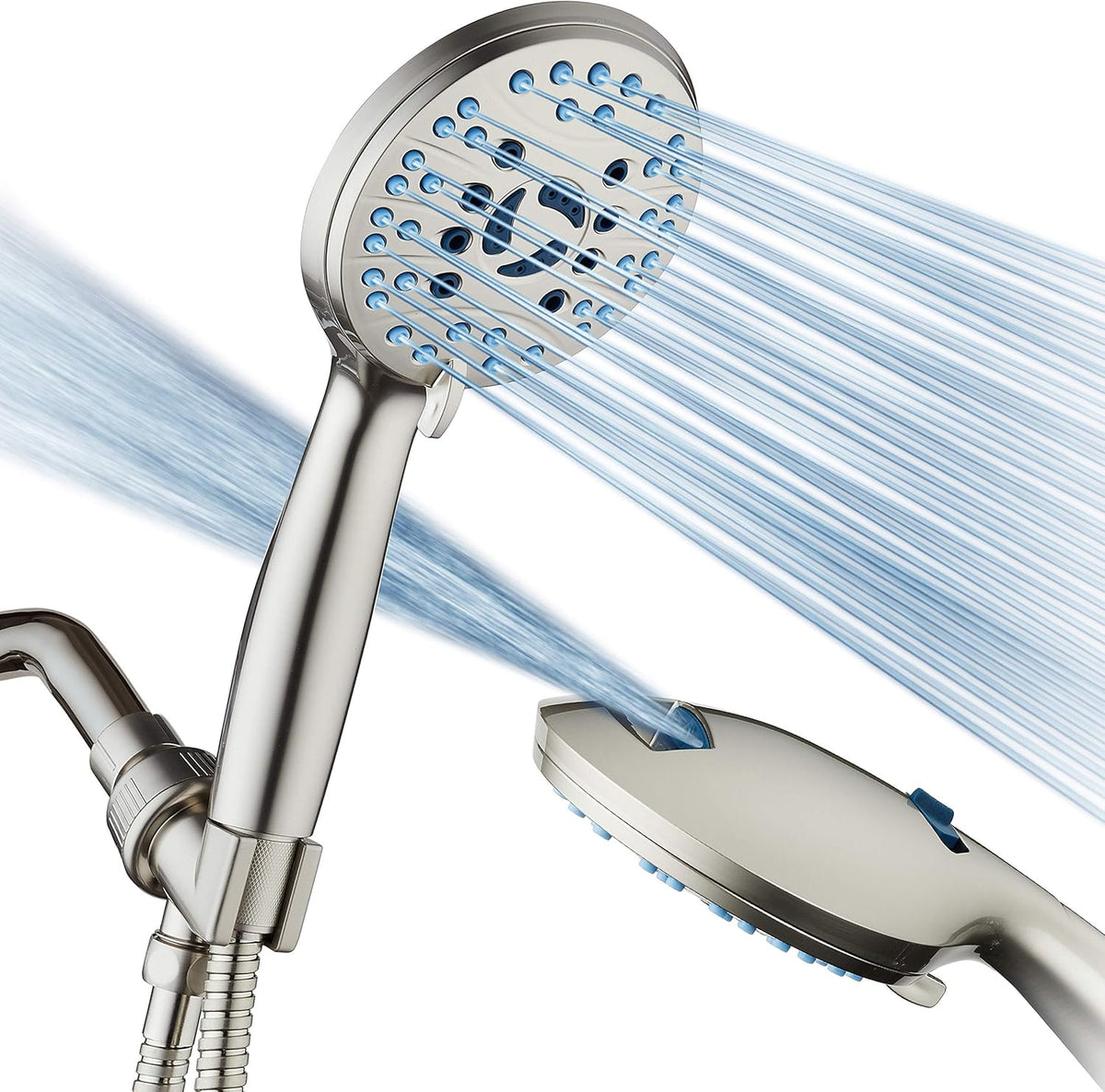 Purilite Select 8-Setting Handheld Shower Head – High Pressure, Self-Cleaning, Total Shower Hygiene System - PuriLite