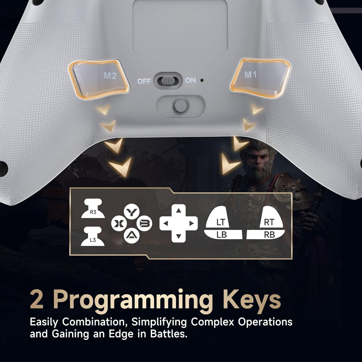 EasySMX X15 PC Controller - Enhanced Wireless Bluetooth Controller with Hall Joysticks/Hall Triggers/RGB Lighting - No Stick Drift, No Dead Zone - Work for Windows PC, Android, Steam and Switch - PuriLite