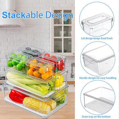 Pure Future 50-Piece Large Airtight Food Storage Containers with Lids, BPA-Free Stackable & Microwave Safe Kitchen Set for Meal Prep, Freezer Use - 25 Containers & Lids, Leakproof Design - PuriLite