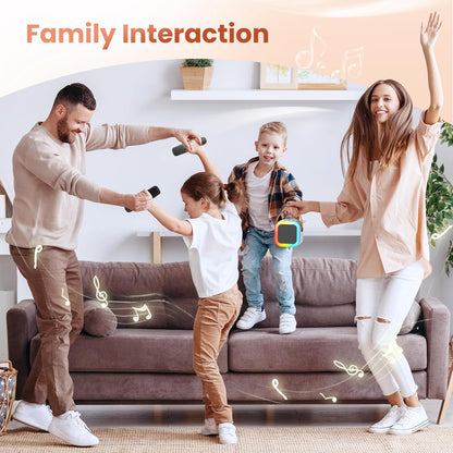 Karaoke Machine for Kids Adults, Portable Bluetooth Mini Karaoke Microphone Singing Speaker Karaoke Player with 2 Wireless Mic Toys for All Smartphones,Birthday, Family,Home Party (Purple) - PuriLite