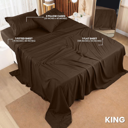 Utopia Bedding Queen Bed Sheet Set - 4 Piece Bedding - Soft Brushed Microfiber Fabric - Shrinkage & Fade Resistant - Easy Care (White) - PuriLite