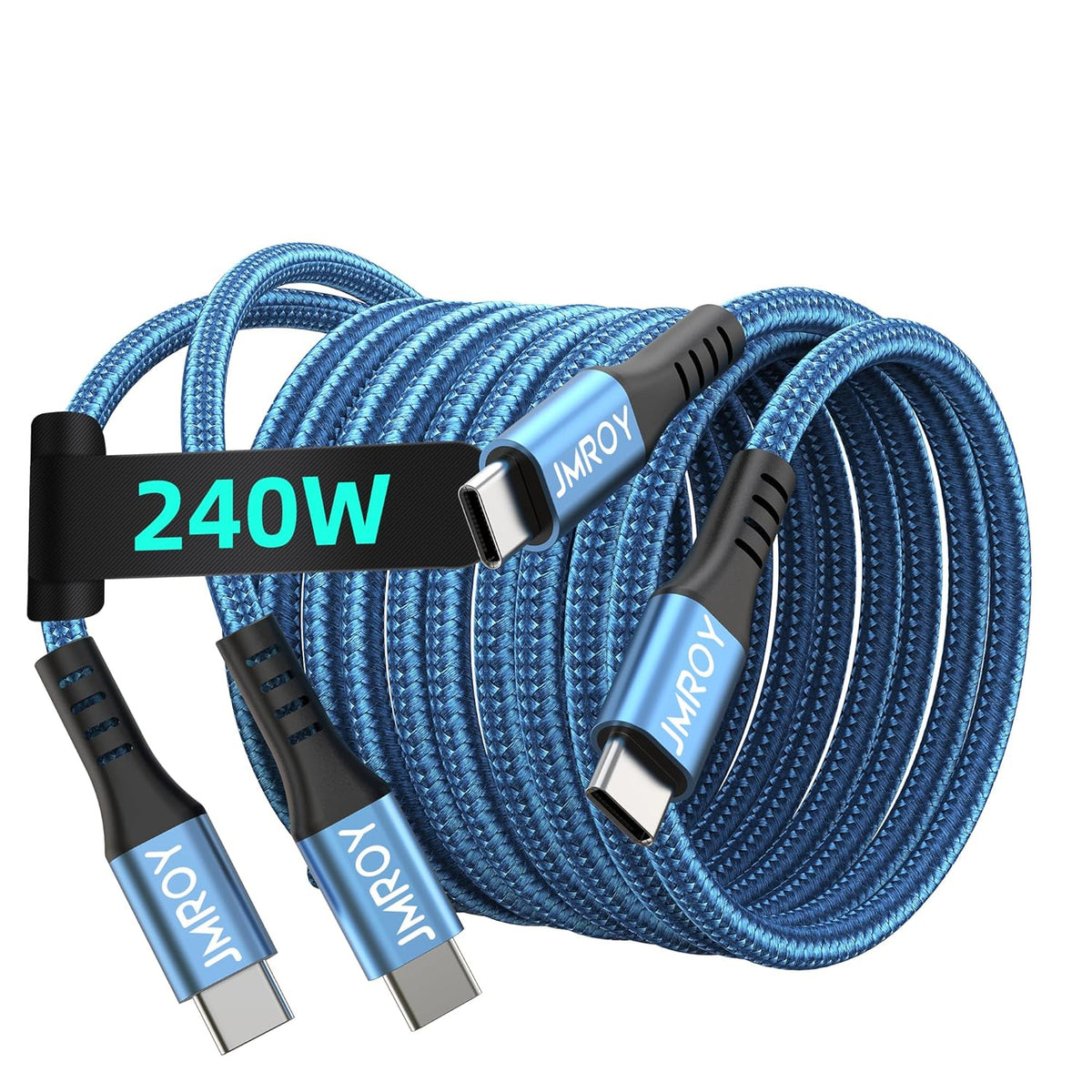 USB C to USB C Charger Cable 240W [2Pack 6FT] Type C Cable Fast Charge for MacBook, iPhone 15/Pro/Plus/Max, MacBook Pro/Air, Samsung Galaxy S23, Google Pixel - PuriLite