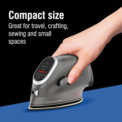 CHI Mini Iron, Titanium-Infused Ceramic Soleplate, Black,13120 - PuriLite
