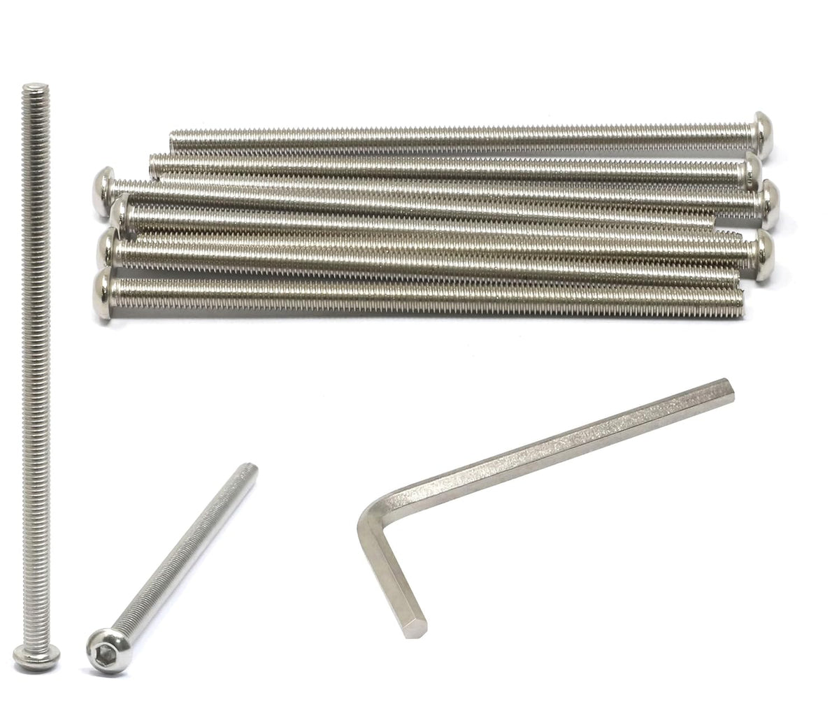 iexcell 50 Pcs M6 x 20mm Thread Pitch 1 mm Stainless Steel 304 Hex Socket Button Head Cap Screws Bolts Kit - PuriLite