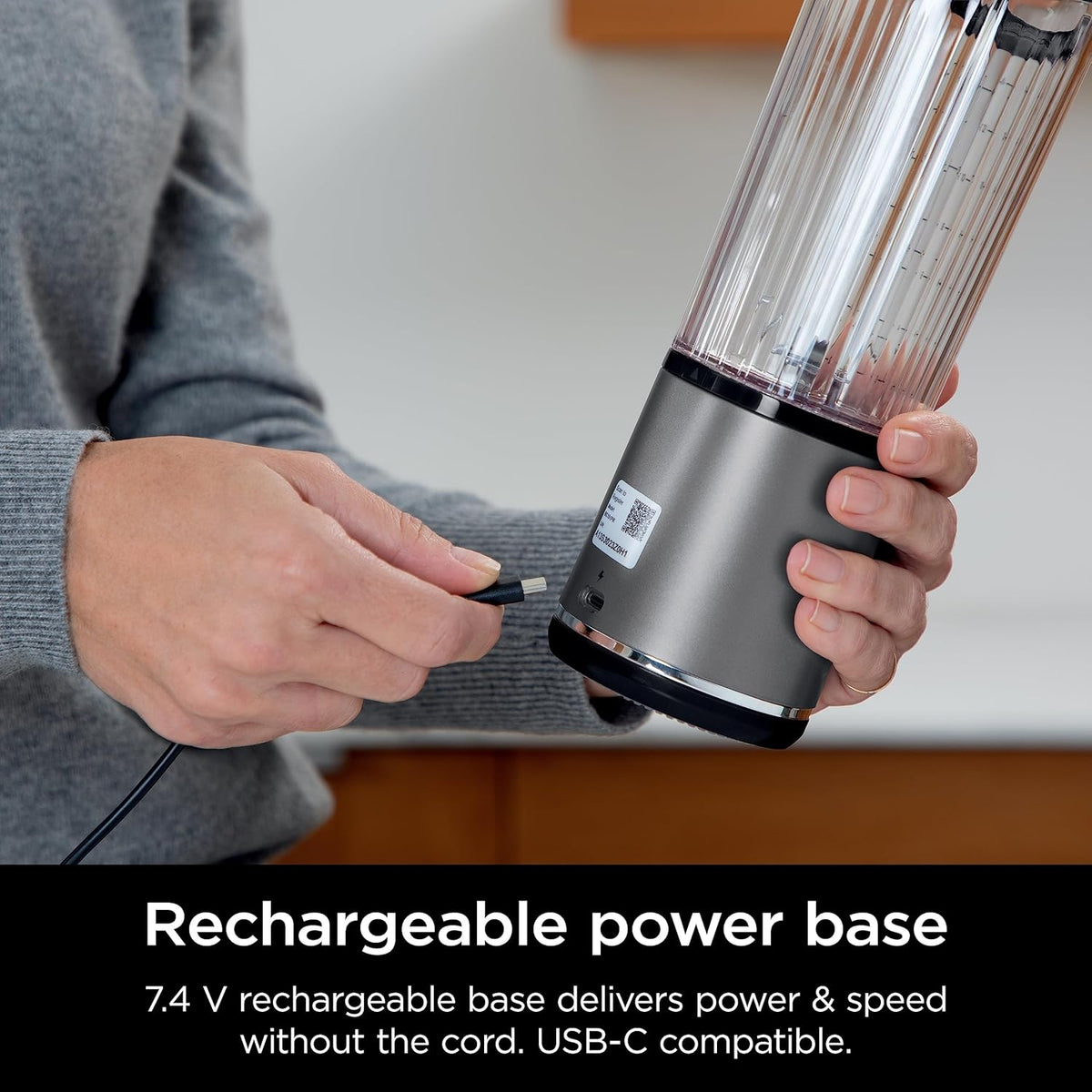 Ninja Blast Portable Blender, Cordless, 18oz. Vessel, Personal Blender for Shakes & Smoothies, BPA Free, Leakproof Lid, USB-C Rechargeable, Black, BC151BKC (Canadian Version) - PuriLite