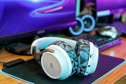 WC Upgraded Replacement Earpads for Corsair Virtuoso RGB Wireless Gaming Headset Made by Wicked Cushions | Improved Durability, Thickness, Softer Leather, and Sound Isolation | (90s White) - PuriLite