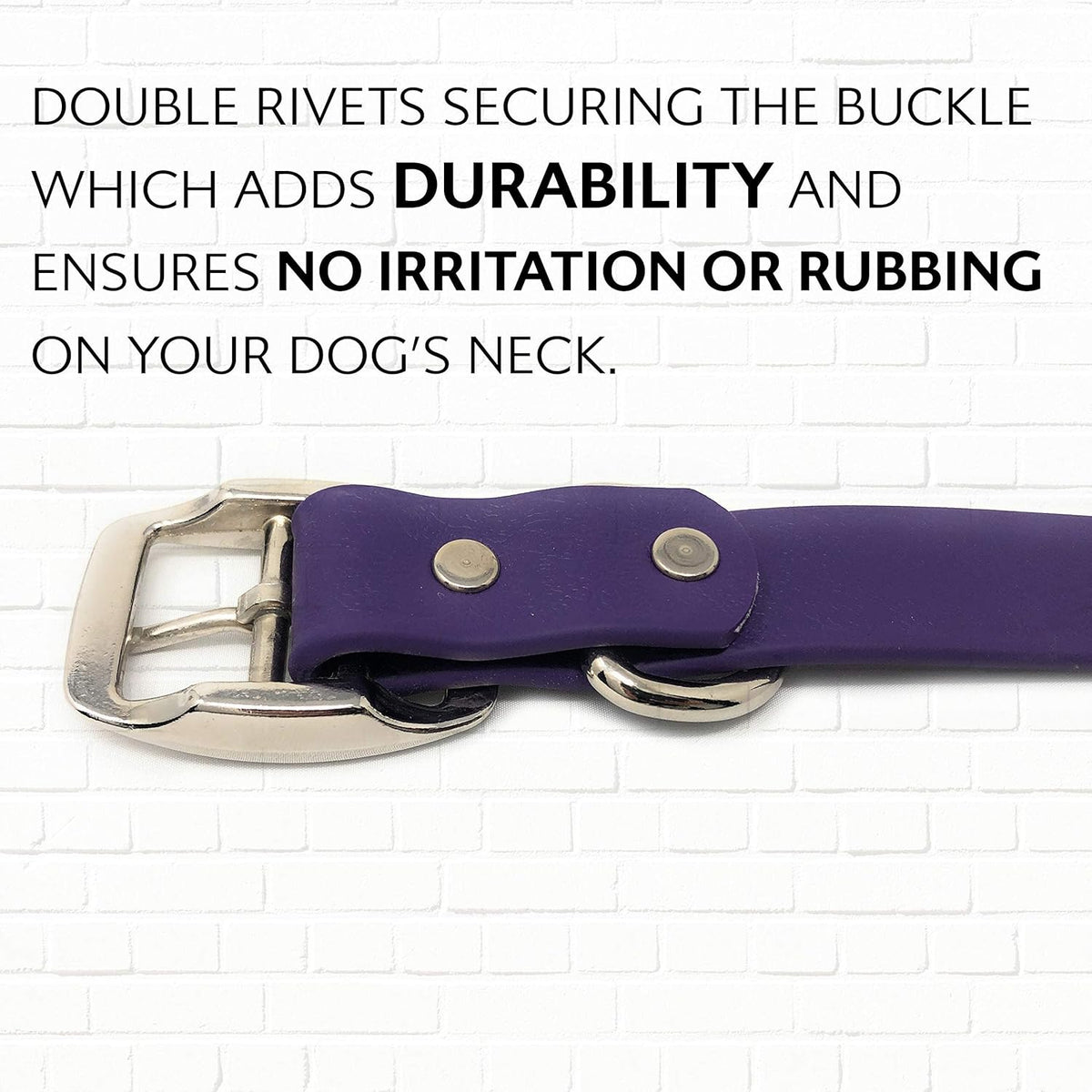 Regal Dog Products Medium Orange Dog Collar with Heavy Duty Double Buckle & D Ring | Vinyl Coated, Custom Fit, Adjustable Biothane Dog Collar Chew Resistant Waterproof Center-Ring Collar for Dogs - PuriLite