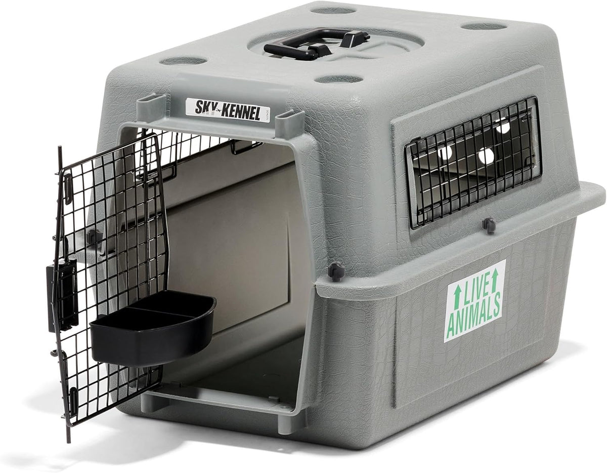 Petmate 00200 Sky Kennel for Pets from 25 to 30-Pound, Light Gray - PuriLite