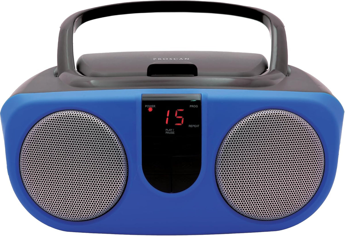 CURTIS SRCD243M-SILVER Sylvania SRCD243 Portable CD Player with AM/FM Radio, Boombox (Silver) - PuriLite