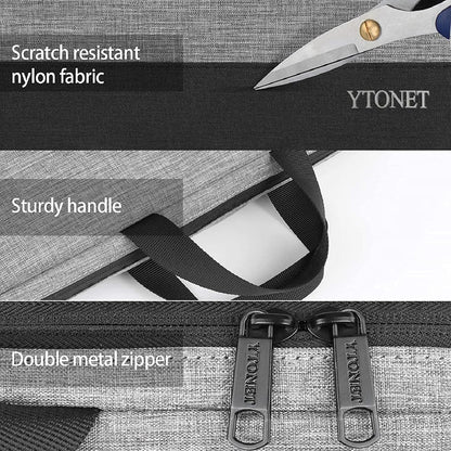 Ytonet Laptop Sleeve, 15.6 inch TSA Laptop Bag Laptop Case Water Resistant Computer Carrying Bag Compatible for Lenovo, HP, Dell, Asus Notebook, Gifts for Men Women, Grey - PuriLite