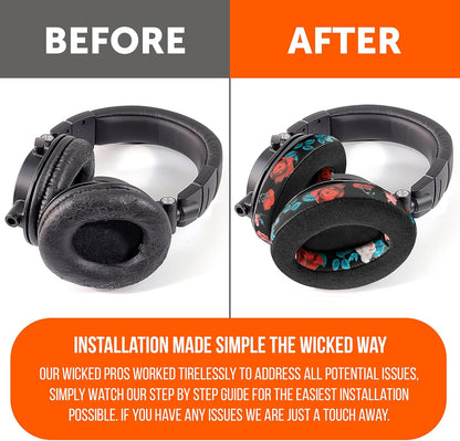 WC PadZ Velour - The Ultimate Upgraded Earpads by Wicked Cushions - Compatible with Audio Technica, HyperX, SteelSeries Arctis & More - Extra Thick - Bigger Opening - Softer Memory Foam | (Black) - PuriLite