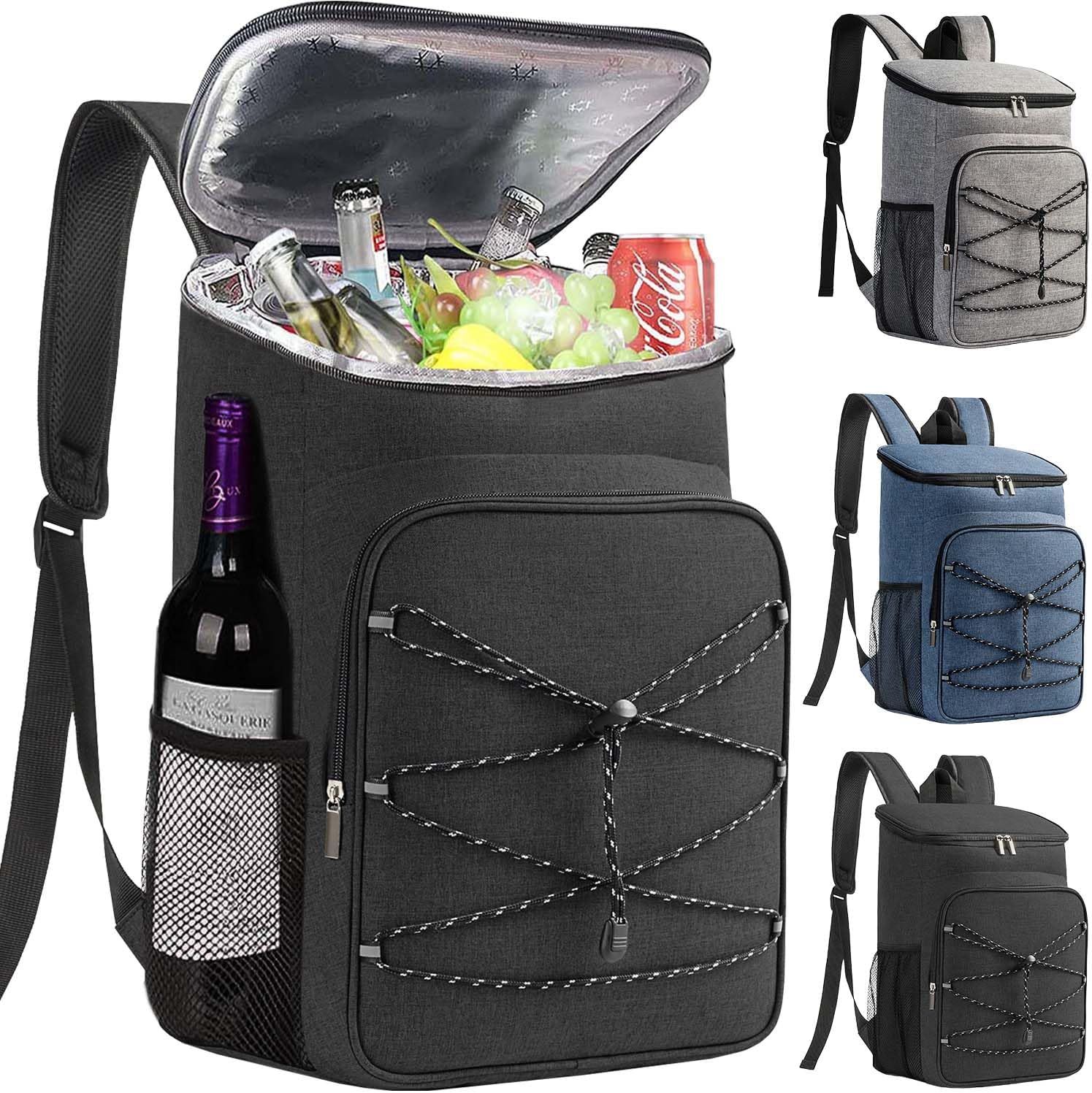 Bagtopia Camping Cooler Backpack 25 Cans, Leak Proof Insulated Thermal Bag, Beach Travel Picnic Lunch Backpack for Men Women - PuriLite