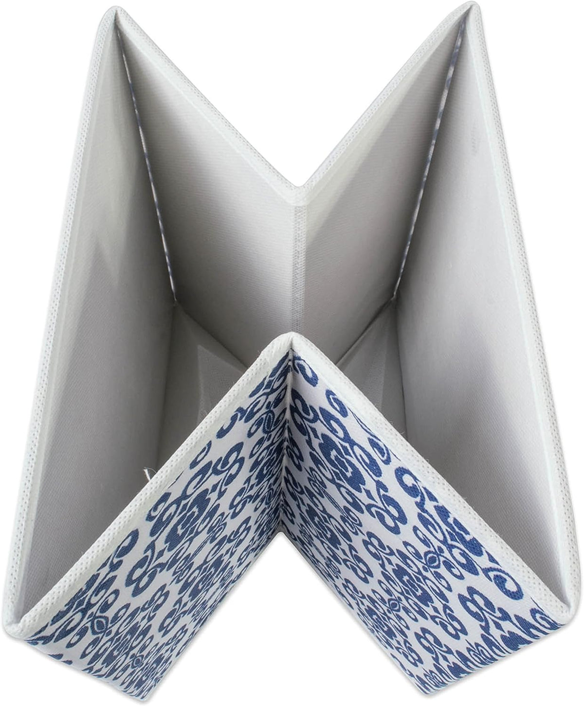 DII Foldable Fabric Storage Containers for Nurseries, Offices, Closets, Home Decor, Cube Organizers & Everyday Storage Needs, (Large - 11 x 11 x 11) Scroll Nautical Blue - Set of 2 - PuriLite