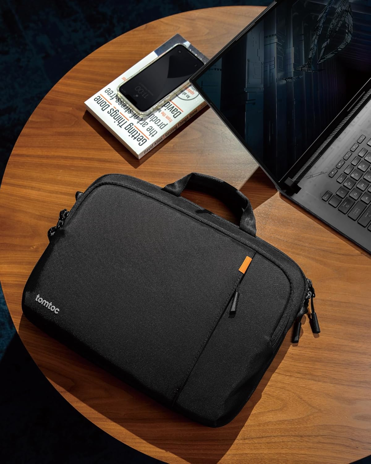 tomtoc 360 Protective Laptop Carrying Case for 16-inch MacBook Pro M4/M3/M2/M1 Pro/Max A3403 A3186 A2991 A2780, Water-resistant Laptop Shoulder Bag fits 15-inch MacBook Air M4 2025, M3/A3114, M2/A2941 - PuriLite