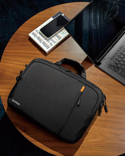 tomtoc 360 Protective Laptop Carrying Case for 16-inch MacBook Pro M4/M3/M2/M1 Pro/Max A3403 A3186 A2991 A2780, Water-resistant Laptop Shoulder Bag fits 15-inch MacBook Air M4 2025, M3/A3114, M2/A2941 - PuriLite