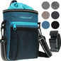 VIVAGLORY Dog Training Treat Pouch, 4Ways to Wear Dog Treat Bags, Built in Dog Waste Bag Dispenser Treats Training Bags with Reflective Adjustable Shoulder Strap, Heather Blue - PuriLite