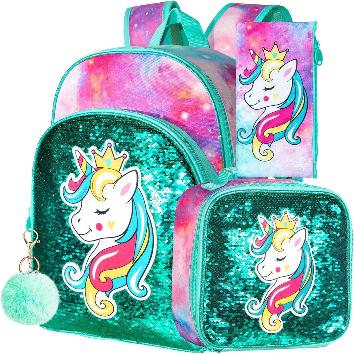 3pcs Backpack for Boys and Girls, 16” Kids Kindergarten Bookbag with Lunch Box, Cute Elementary Backpacks for Boy Girl - PuriLite