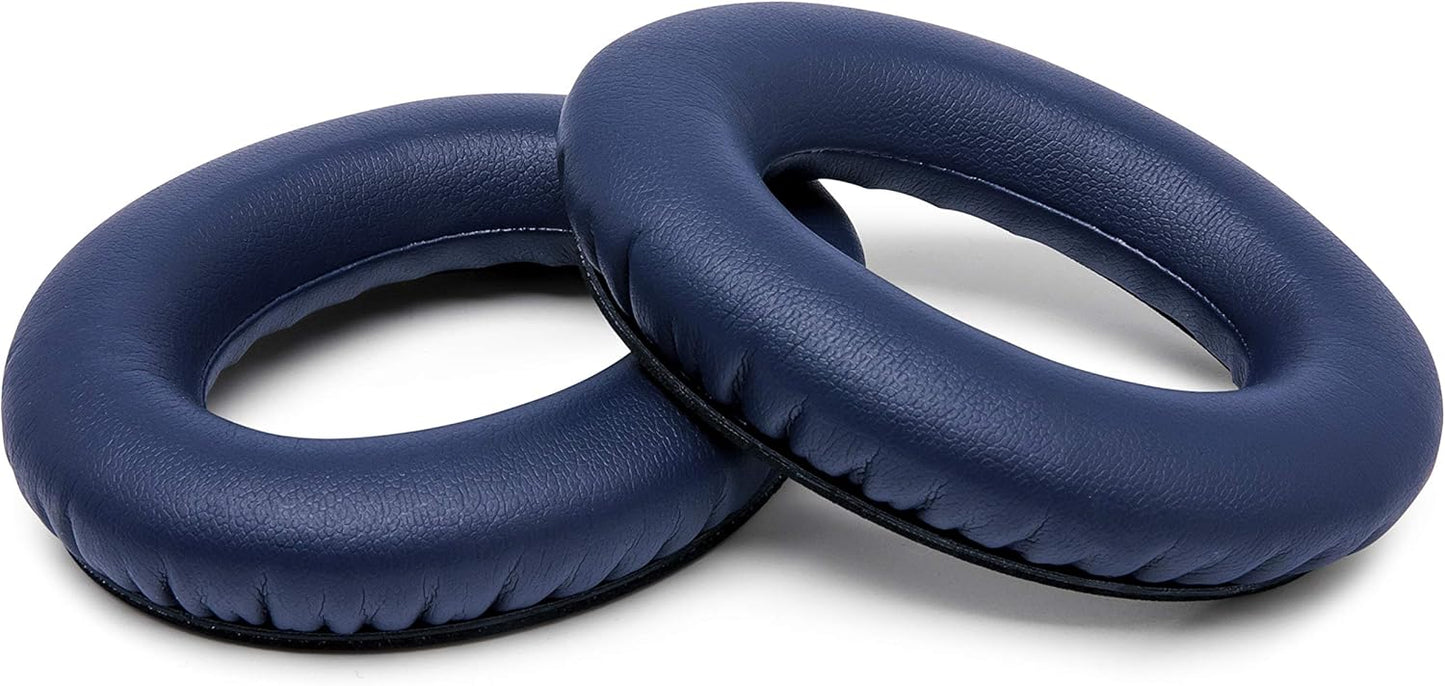 WC Wicked Cushions Upgraded Replacement Ear Pads for Bose QC35 & QC35ii (QuietComfort 35) Headphones & More - Softer Leather, Luxurious Memory Foam, Added Thickness, Extra Durability | Navy Tiger - PuriLite