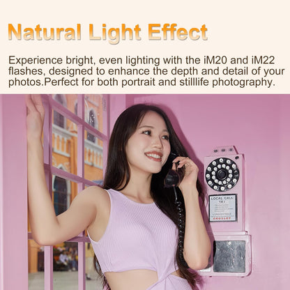 Godox IM20/IM22 Mini Camera Flash,3s Recycle Time,440 Full Power Flash Time Built in Lithium Battery for Fuji,for Canon,for Nikon,for Sony, for Olympus Camera (im22) - PuriLite