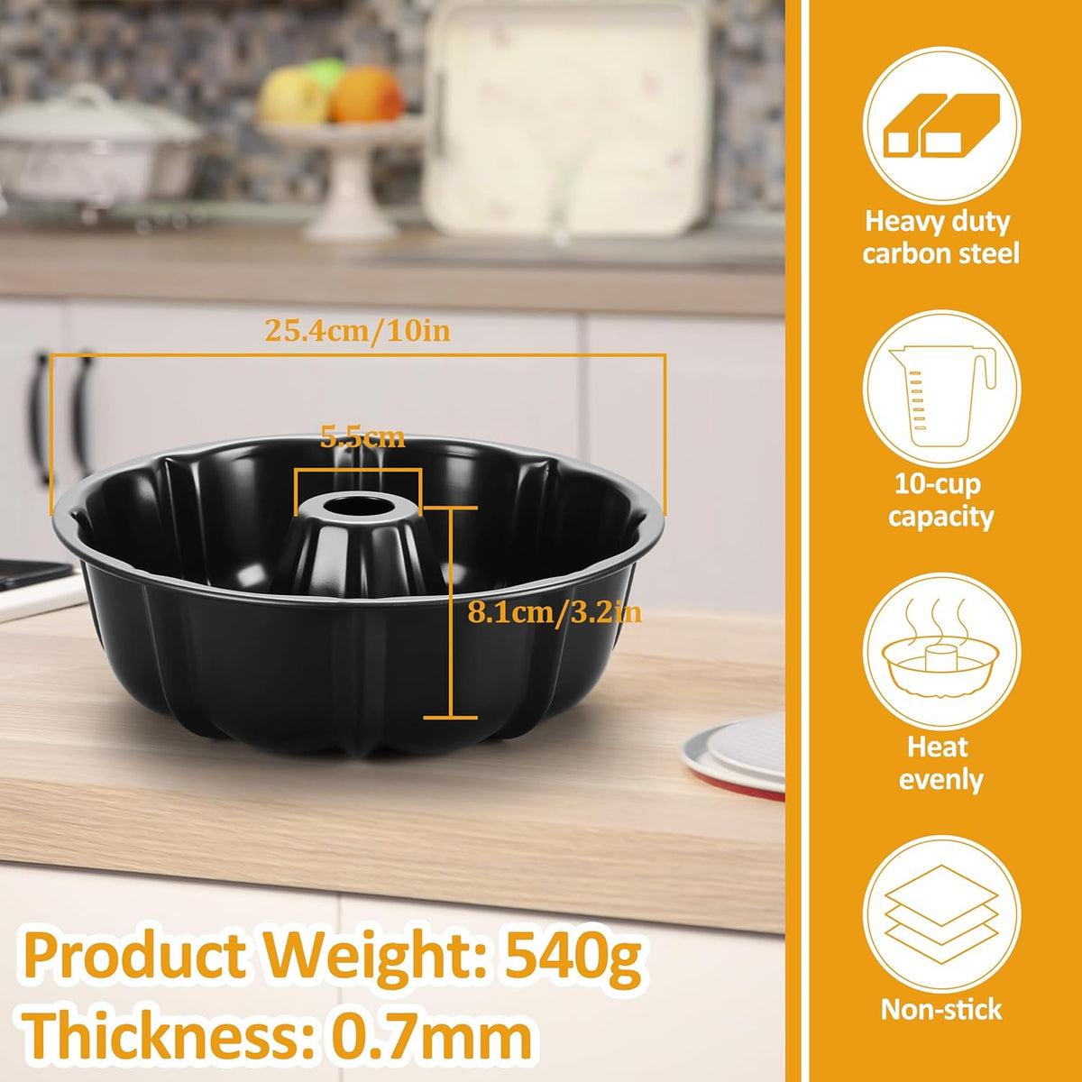 Purilite Select Carbon Steel Bundt Cake Pan - PuriLite