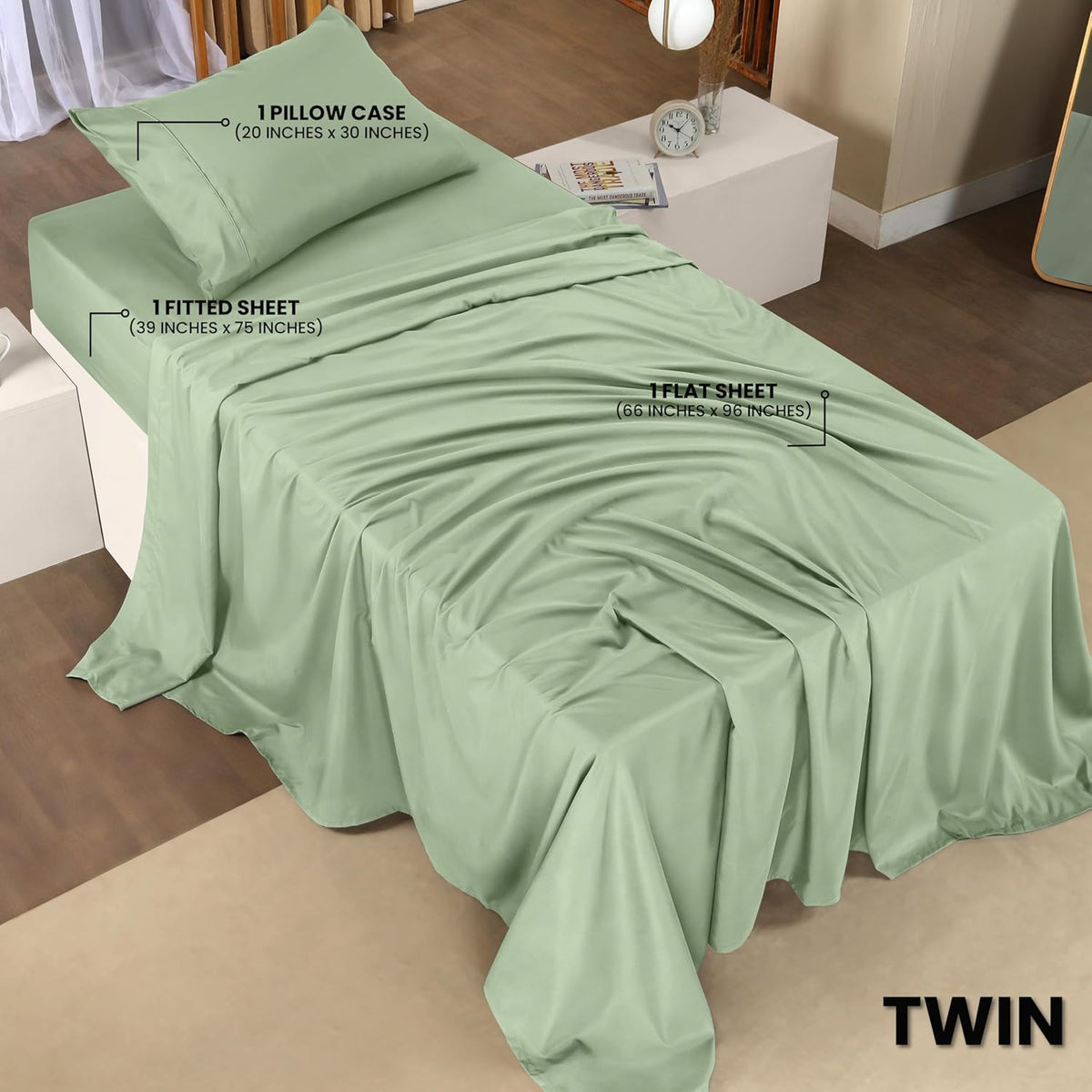Utopia Bedding Queen Bed Sheet Set - 4 Piece Bedding - Soft Brushed Microfiber Fabric - Shrinkage & Fade Resistant - Easy Care (White) - PuriLite