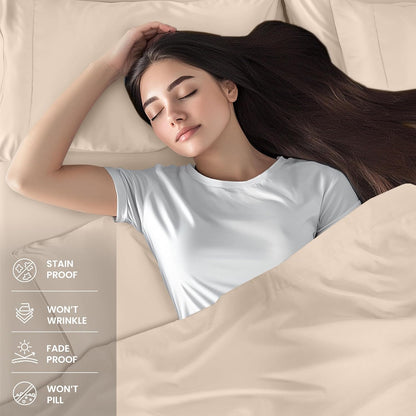 Utopia Bedding Queen Bed Sheet Set - 4 Piece Bedding - Soft Brushed Microfiber Fabric - Shrinkage & Fade Resistant - Easy Care (White) - PuriLite