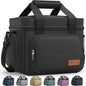 HOTOR Lunch Box for Men and Women - Leak-Proof Insulated Lunch Bag with Adjustable Shoulder Strap, Cooler Lunch Bag for Office, Picnic, Hiking, Beach, 1 Layer, Black, 11.0" x 7.1" x 8.3" - PuriLite