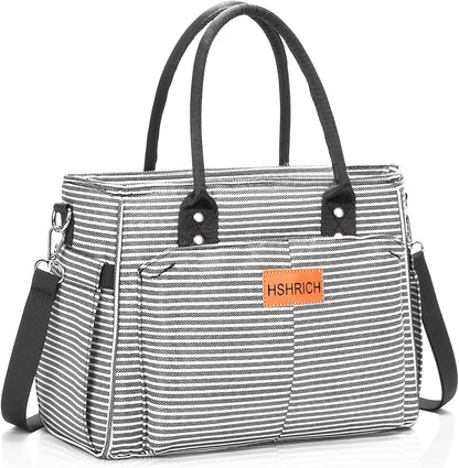 Lunch Bag for Women, Insulated Lunch Box for Work, Large Leakproof Cooler Purse with Side Pockets & Removable Shoulder Strap Women's Lunch Tote Bag for Picnic Work Beach Cute Lunch Bags (Heart) - PuriLite