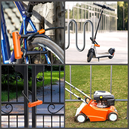 Sportneer Bike Lock: 17mm Heavy Duty Bike U Lock - High-Security Anti-Theft with 12mm x1.5m Steel Cable, 8''x5'' Compact Design, Includes Mounting Bracket for Mountain/Road/Folding/Electric Bikes - PuriLite