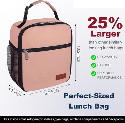 Lunch Box for Men Women Adults Small Lunch Bag for Office Work Picnic - Reusable Portable Lunchbox, Black - PuriLite