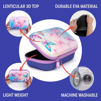 ZIPIT 3D Pencil Box for Kids | Lenticular Pencil Case for School | Large Capacity Pencil Pouch for Girls and Boys - PuriLite