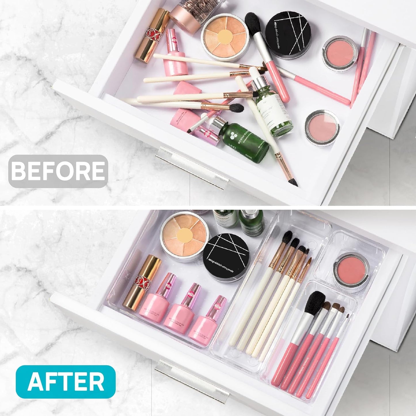 Purilite Select Clear Drawer Organizer Set - PuriLite