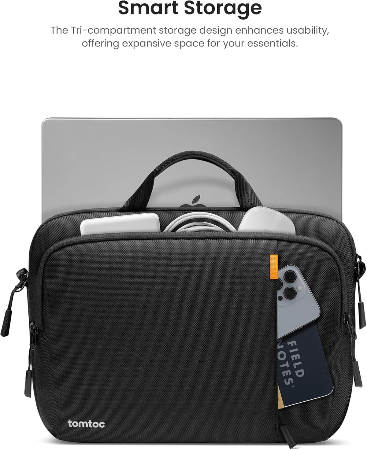 tomtoc 360 Protective Laptop Carrying Case for 16-inch MacBook Pro M4/M3/M2/M1 Pro/Max A3403 A3186 A2991 A2780, Water-resistant Laptop Shoulder Bag fits 15-inch MacBook Air M4 2025, M3/A3114, M2/A2941 - PuriLite