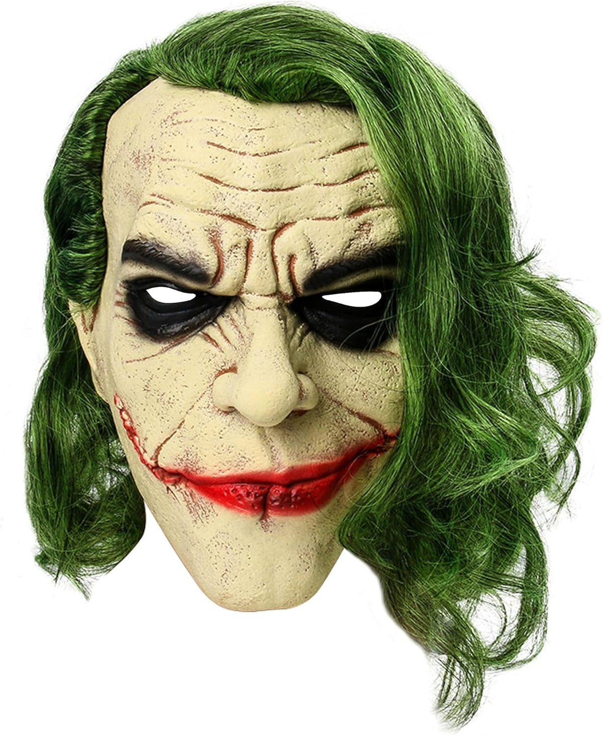 Halloween Clown Mask, Scary Cosplay Decorations Costume Prop, Horror Clown Mask for Adult, Scary Green Hair - PuriLite