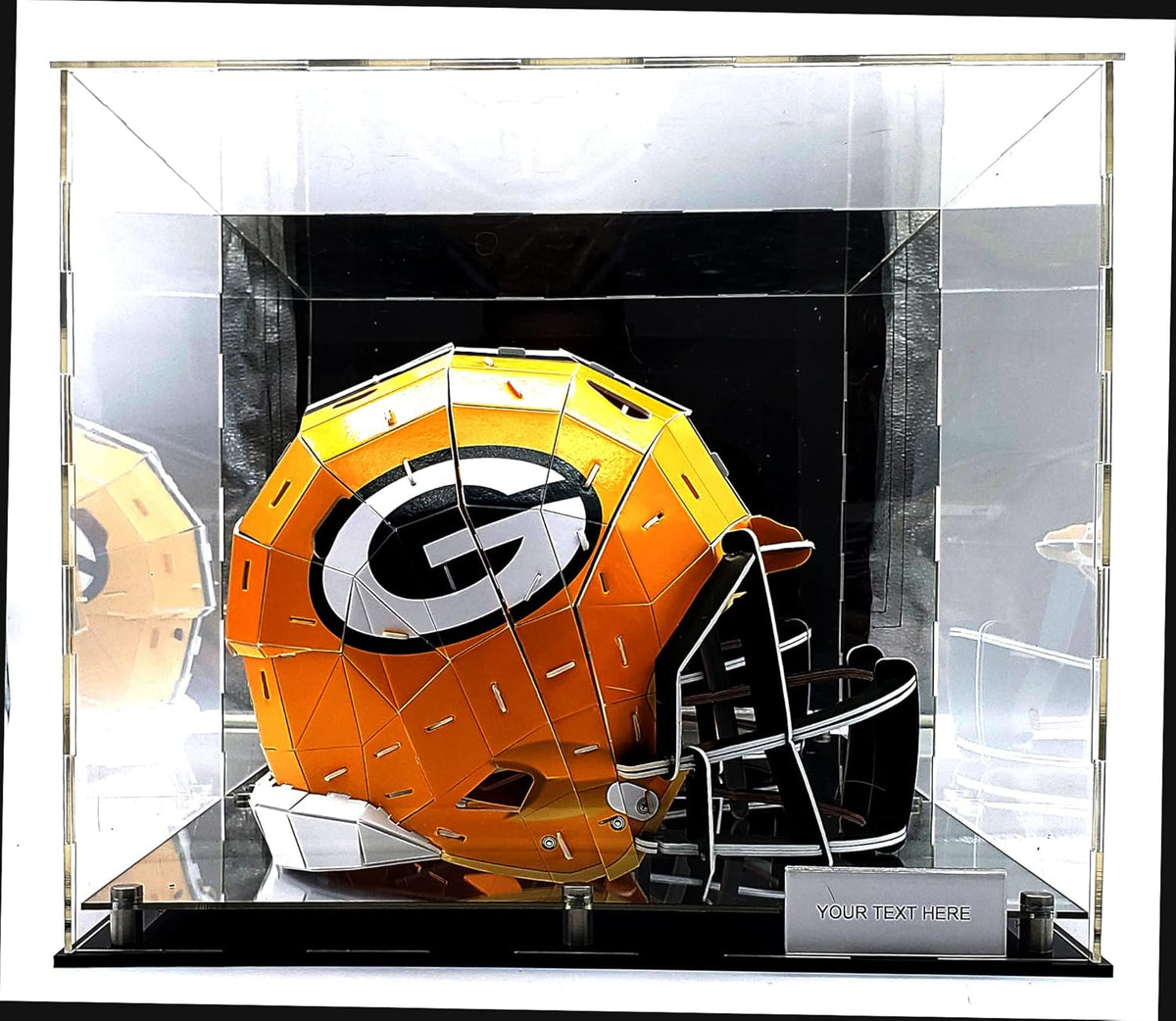 Football Basketball Helmet Sneakers Memorabilia Dustproof Acrylic Display Case Showcase Box UV Protection Mirror Riser - PuriLite
