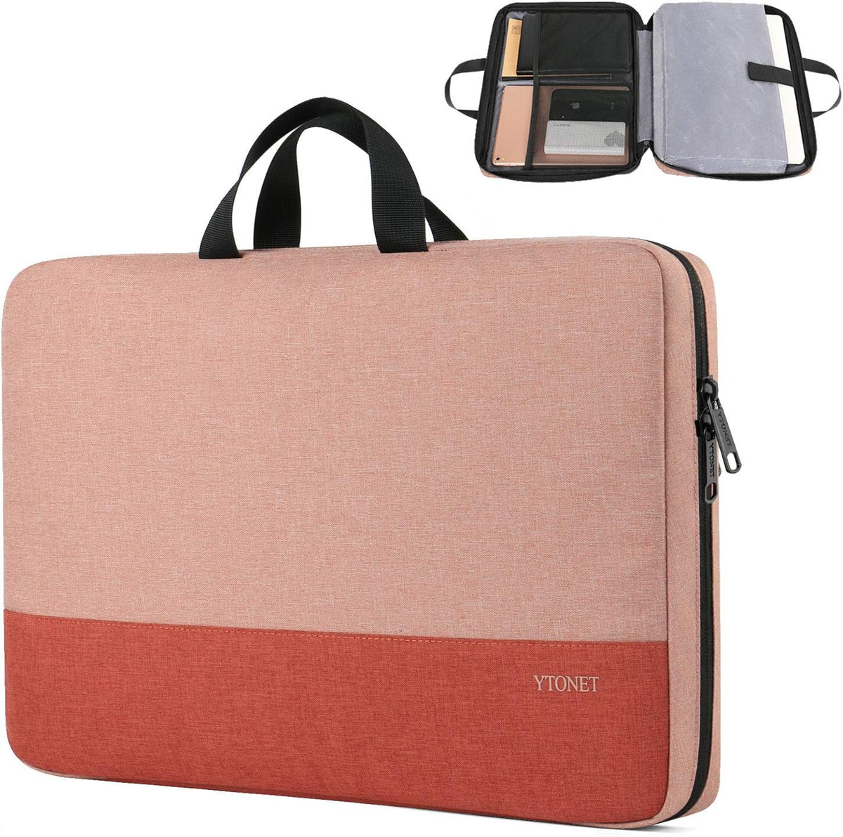 Ytonet Laptop Sleeve, 15.6 inch TSA Laptop Bag Laptop Case Water Resistant Computer Carrying Bag Compatible for Lenovo, HP, Dell, Asus Notebook, Gifts for Men Women, Grey - PuriLite