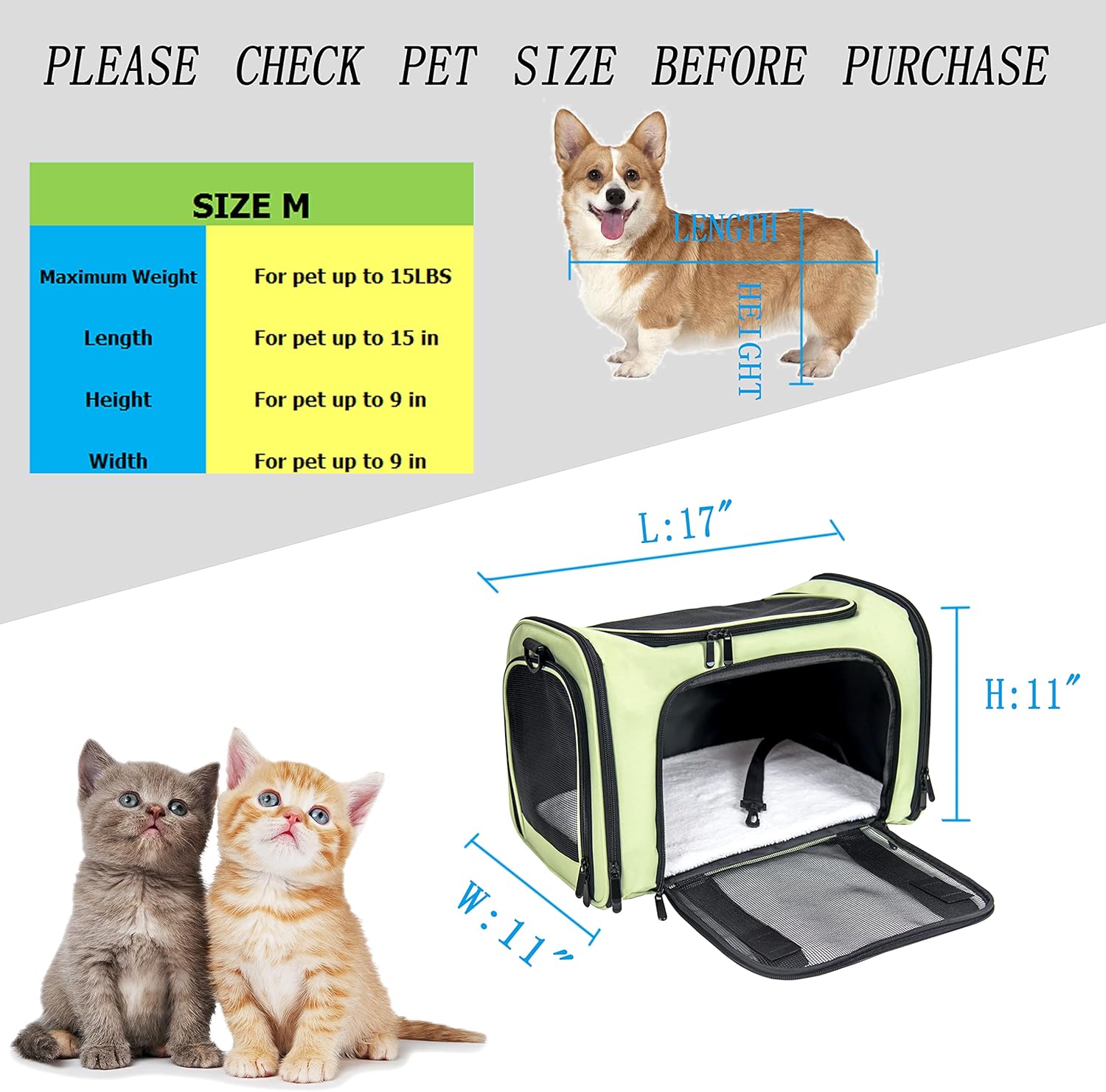 NextFri Soft Sided Carrier for Cats Dogs,TSA Airline Approved Collapsible Travel Pet Carrier (Magenta, Medium) - PuriLite