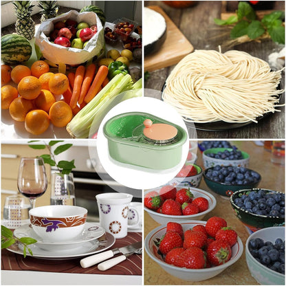 Fruit Spinner - Rotating Portable Veggie Spinner | Salad Cleaner, Kitchen Strainer Drainer Basket, Food Wash Bowl, Manual Lettuce Washer - PuriLite