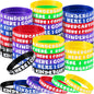 Simgoing 60 Pcs Kindergarten Here I Come Rubber Bracelets Kindergarten Here I Come Party Wristbands Supplies Colored Silicone Bracelets