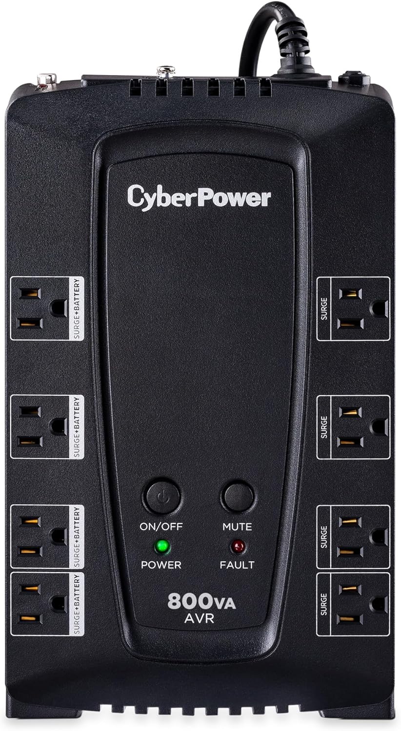 CyberPower CP685AVRG AVR UPS System, 685VA/390W, 8 Outlets, Compact - PuriLite